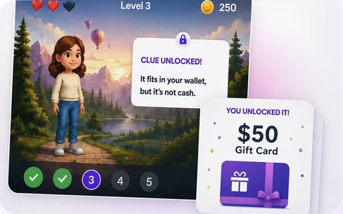 The Gift Reveal private money gift reveal game preview.